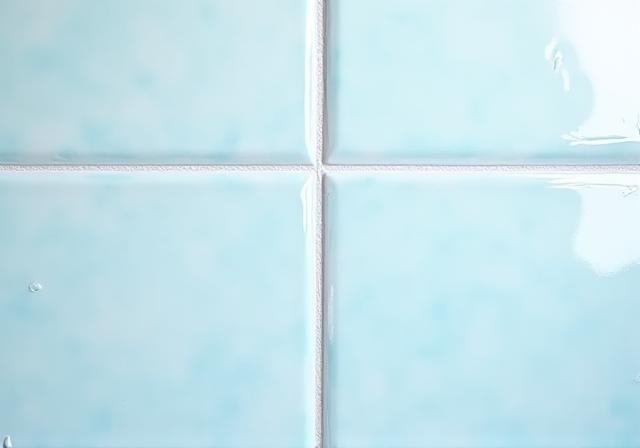 Immaculately cleaned and restored bathroom tiles with shining grout